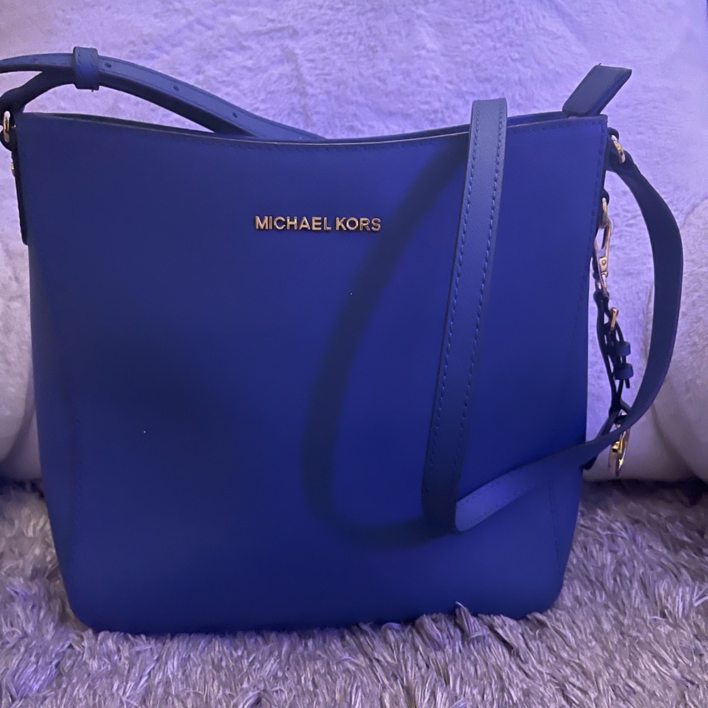 Blue crossbody Michael kors purse
